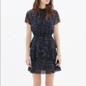 Madewell Blue Cheetah Dress